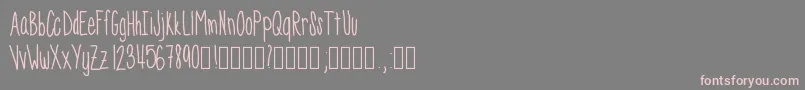 Skinnyness Font – Pink Fonts on Gray Background