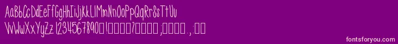 Skinnyness Font – Pink Fonts on Purple Background
