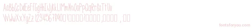 Skinnyness Font – Pink Fonts on White Background