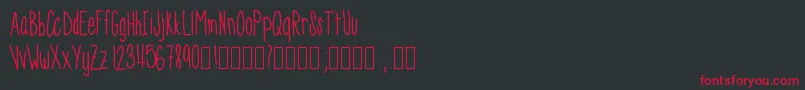 Skinnyness Font – Red Fonts on Black Background