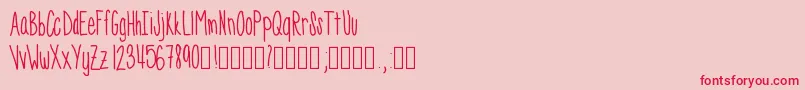 Skinnyness Font – Red Fonts on Pink Background