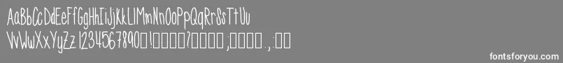 Skinnyness Font – White Fonts on Gray Background