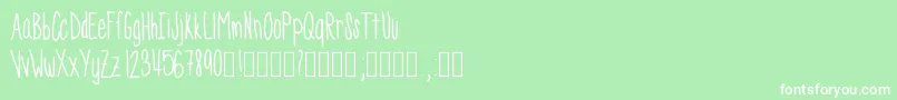 Skinnyness Font – White Fonts on Green Background