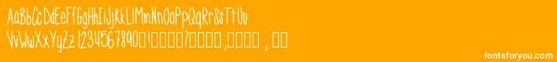 Skinnyness Font – White Fonts on Orange Background