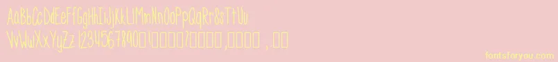 Skinnyness Font – Yellow Fonts on Pink Background