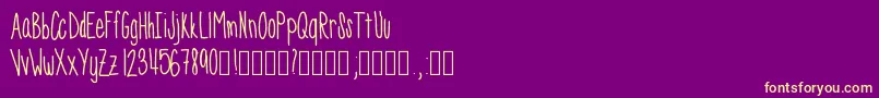 Skinnyness Font – Yellow Fonts on Purple Background