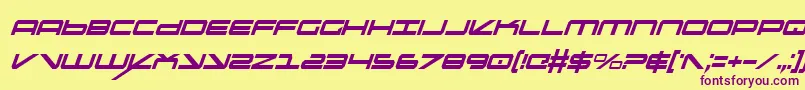 Oramacci Font – Purple Fonts on Yellow Background