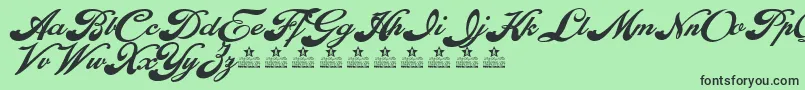 EnthrallBoldPersonalUse Font – Black Fonts on Green Background