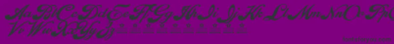 Czcionka EnthrallBoldPersonalUse – czarne czcionki na fioletowym tle