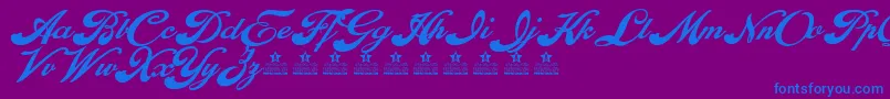 EnthrallBoldPersonalUse Font – Blue Fonts on Purple Background