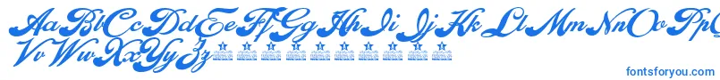 EnthrallBoldPersonalUse Font – Blue Fonts on White Background