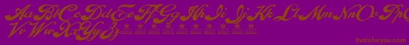 EnthrallBoldPersonalUse Font – Brown Fonts on Purple Background