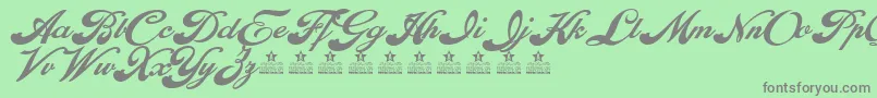 EnthrallBoldPersonalUse-Schriftart – Graue Schriften auf grünem Hintergrund
