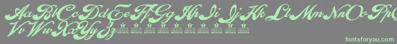 EnthrallBoldPersonalUse Font – Green Fonts on Gray Background