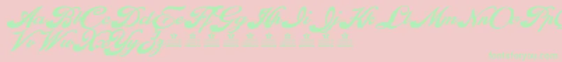 EnthrallBoldPersonalUse-fontti – vihreät fontit vaaleanpunaisella taustalla