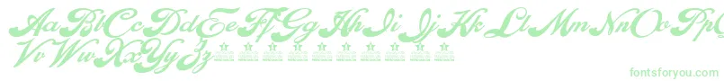 fuente EnthrallBoldPersonalUse – Fuentes Verdes Sobre Fondo Blanco