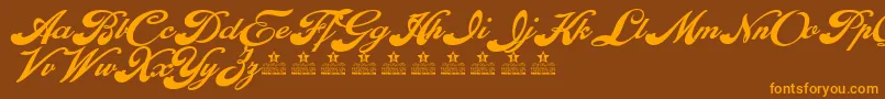 fuente EnthrallBoldPersonalUse – Fuentes Naranjas Sobre Fondo Marrón