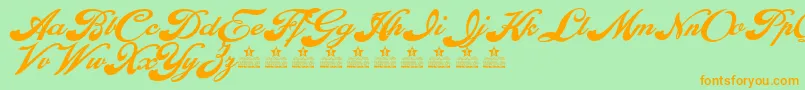 EnthrallBoldPersonalUse Font – Orange Fonts on Green Background