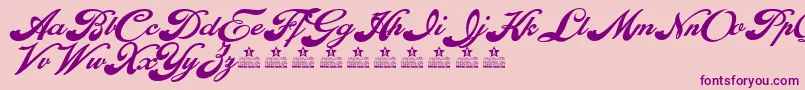 EnthrallBoldPersonalUse Font – Purple Fonts on Pink Background