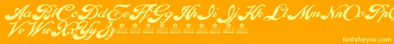 fuente EnthrallBoldPersonalUse – Fuentes Amarillas Sobre Fondo Naranja