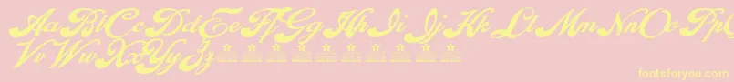 EnthrallBoldPersonalUse Font – Yellow Fonts on Pink Background