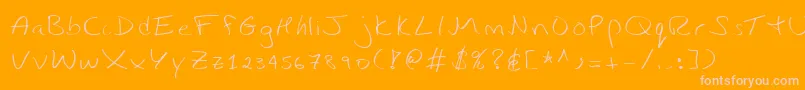 Ibarra Font – Pink Fonts on Orange Background