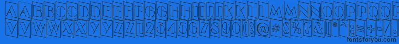 ABenttitulcmdnotlnr Font – Black Fonts on Blue Background