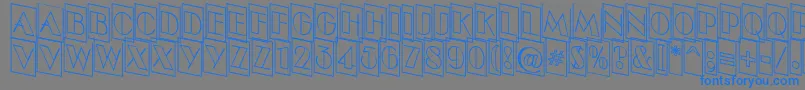 ABenttitulcmdnotlnr Font – Blue Fonts on Gray Background