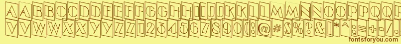 ABenttitulcmdnotlnr Font – Brown Fonts on Yellow Background