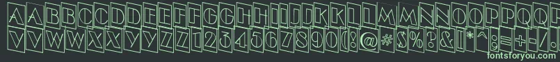 ABenttitulcmdnotlnr Font – Green Fonts on Black Background