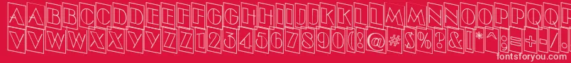 ABenttitulcmdnotlnr Font – Pink Fonts on Red Background