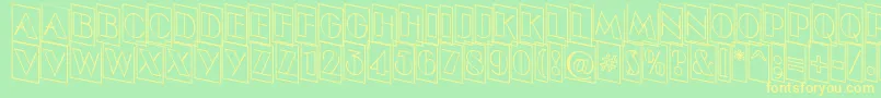 ABenttitulcmdnotlnr Font – Yellow Fonts on Green Background