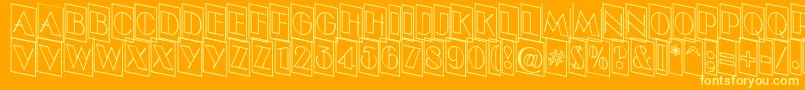ABenttitulcmdnotlnr Font – Yellow Fonts on Orange Background