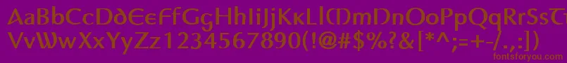 AuptimaghAh Font – Brown Fonts on Purple Background