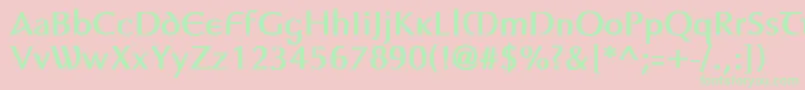 AuptimaghAh Font – Green Fonts on Pink Background