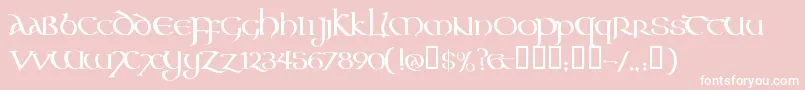 Aoncc Font – White Fonts on Pink Background