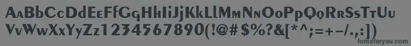Weitere Informationen zur PengvinBold-Schriftart PengvinBold-Schriftart – Schwarze Schriften auf grauem Hintergrund