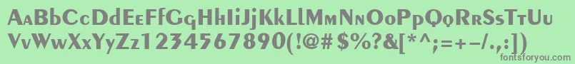 PengvinBold Font – Gray Fonts on Green Background
