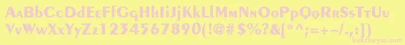 PengvinBold Font – Pink Fonts on Yellow Background