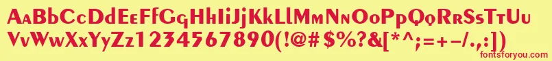 PengvinBold Font – Red Fonts on Yellow Background