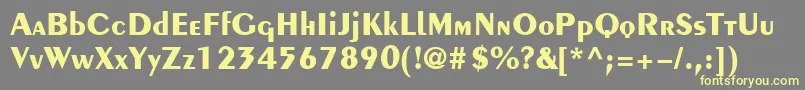 PengvinBold Font – Yellow Fonts on Gray Background