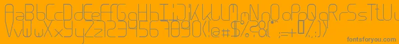 フォントAcrotsrg – オレンジの背景に灰色の文字