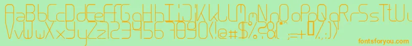 Acrotsrg Font – Orange Fonts on Green Background