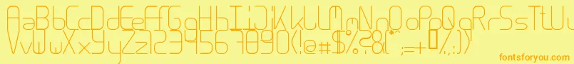 Acrotsrg Font – Orange Fonts on Yellow Background