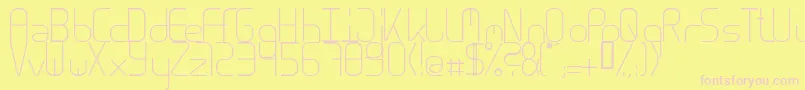 Acrotsrg Font – Pink Fonts on Yellow Background