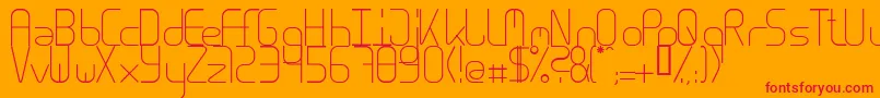 Acrotsrg Font – Red Fonts on Orange Background