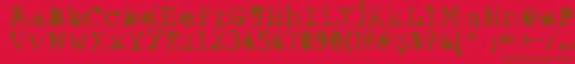 Police BabyMoonsBold – polices brunes sur fond rouge