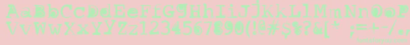 BabyMoonsBold Font – Green Fonts on Pink Background