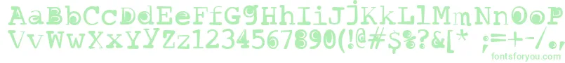 BabyMoonsBold Font – Green Fonts on White Background