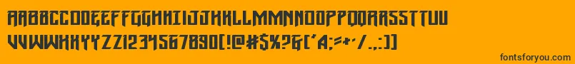 Wintersolsticeexpand Font – Black Fonts on Orange Background